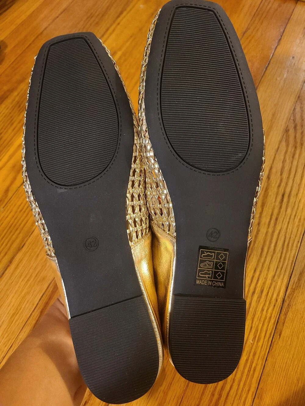 Woven Faux Leather Shoes For Women